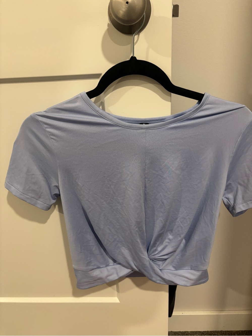 Under Armour Light Blue Twist-Front Crop Top